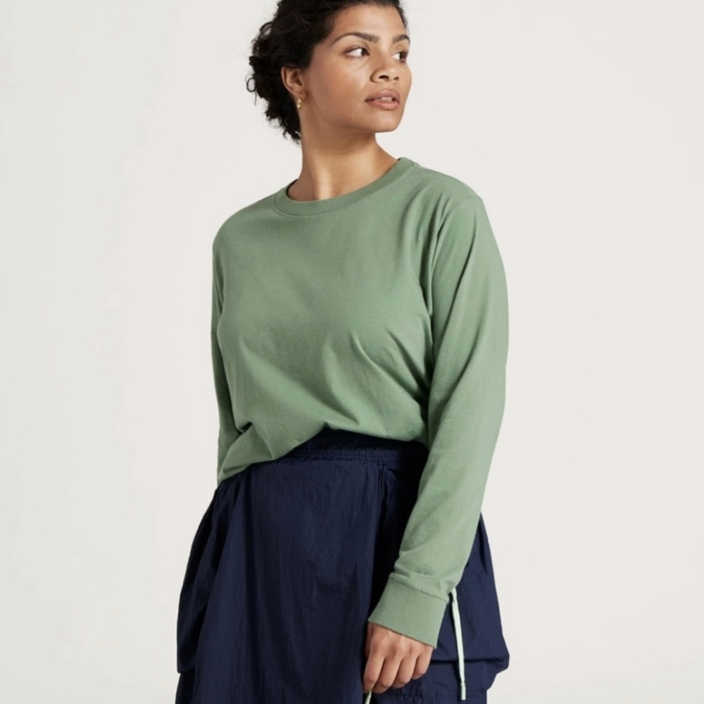 Allbirds NWT Hazy Cargo Cotton Long Sleeve Top